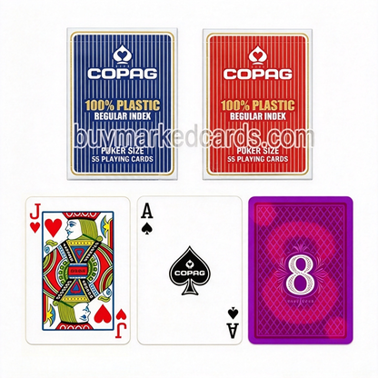 Колода пластиковых карт Copag с обычным индексом (краплёная)